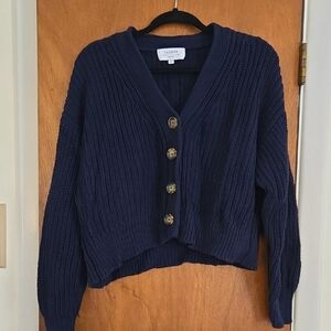 La Ligne Navy Blue Women's Cardigan Sweater